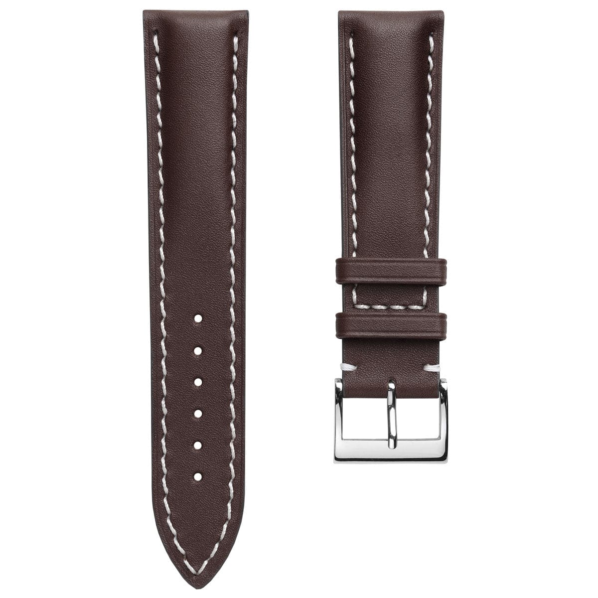 Heavy Padded Calf Watch Strap - Brown