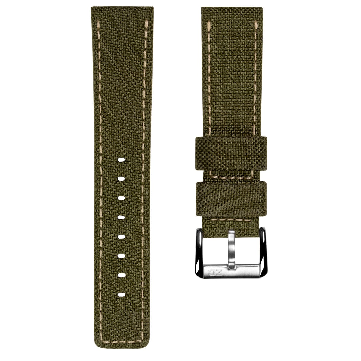 ZULUDIVER Cordura Premium Divers Watch Strap Green Yellow