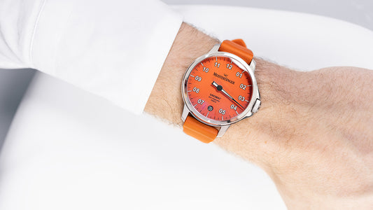 Racing into summer: MeisterSinger’s robust Unomat in bright orange