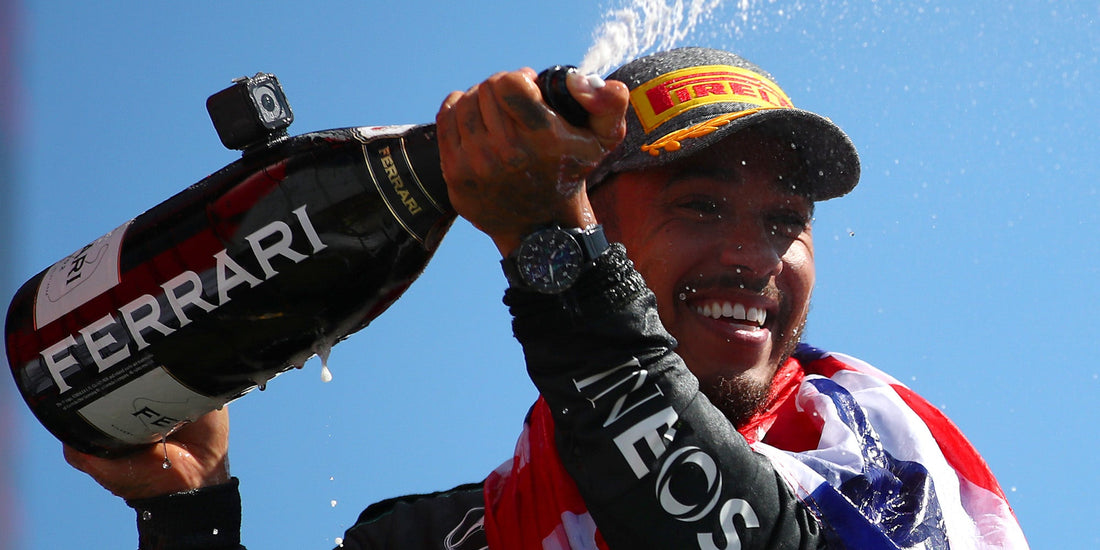 Lewis Hamilton Celebrates F1 Grand Prix Victory at Silverstone