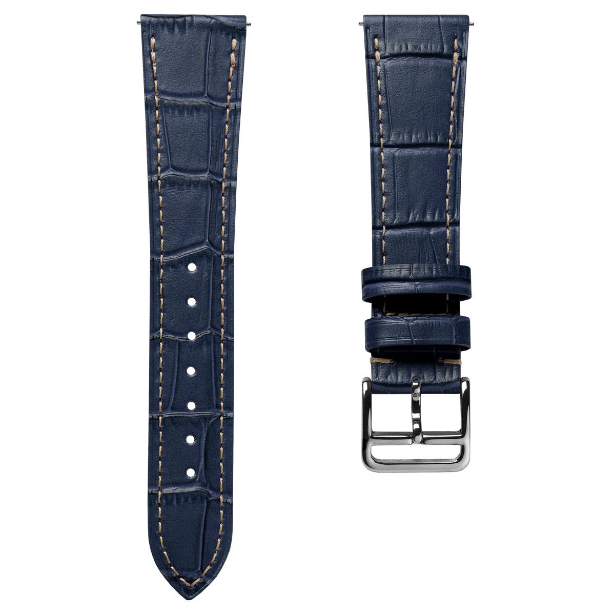 Brixham Special Buckle Gator Watch Strap - Blue