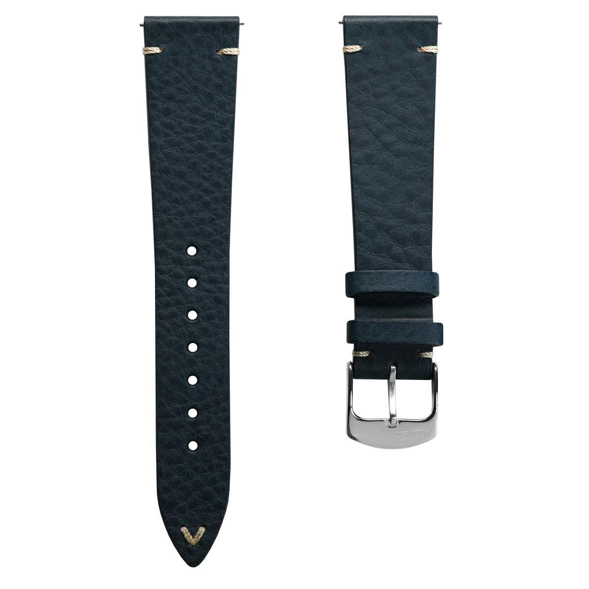 Finsbury Minerva Box Genuine Leather Watch Strap - Navy