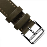 Brixham Special Buckle Classic Leather Watch Strap - Patina Green