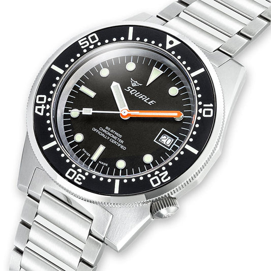 Squale 1521 COSC Certified Edition - Black Dial on Bracelet