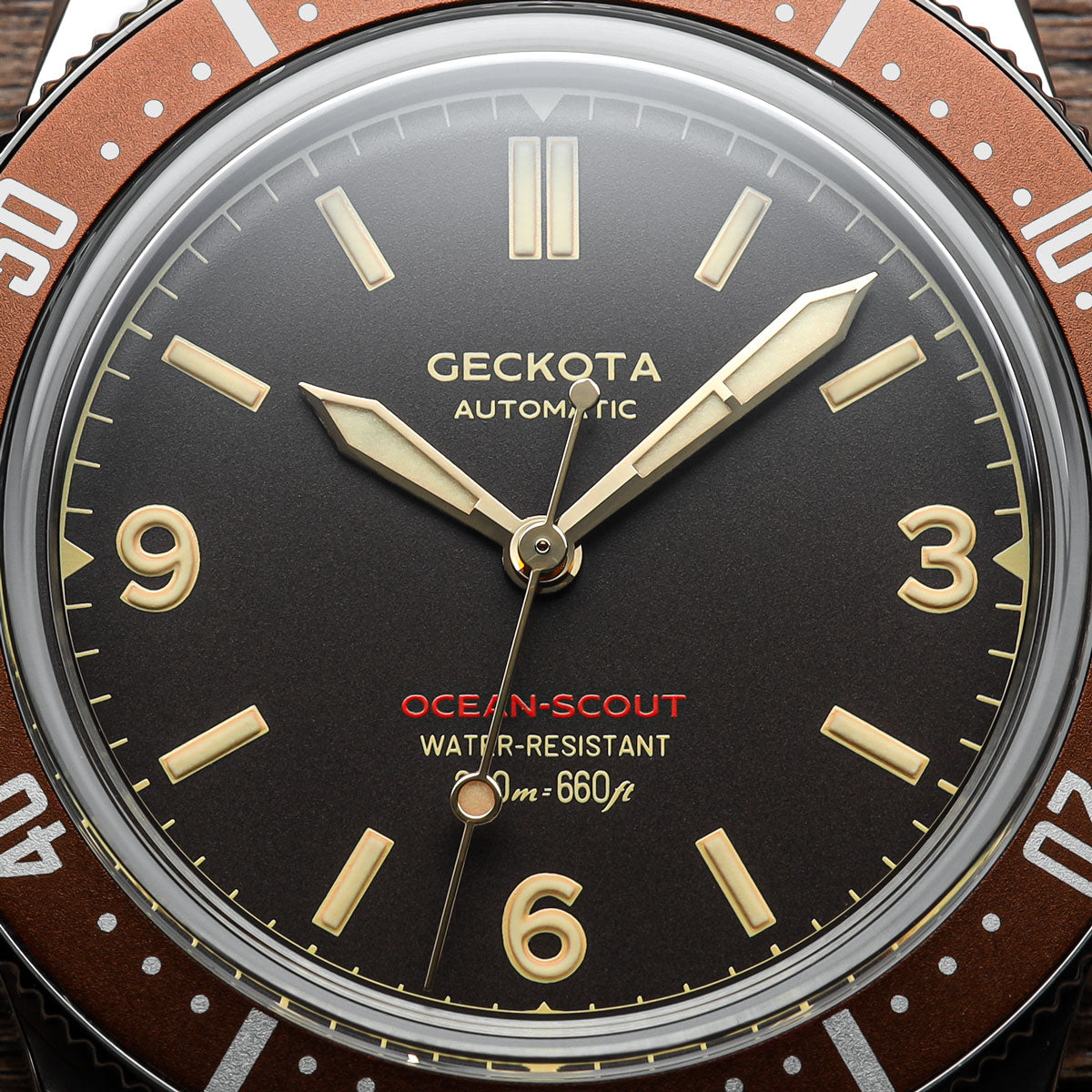 Geckota Ocean-Scout Dive Watch - Sienna Brown