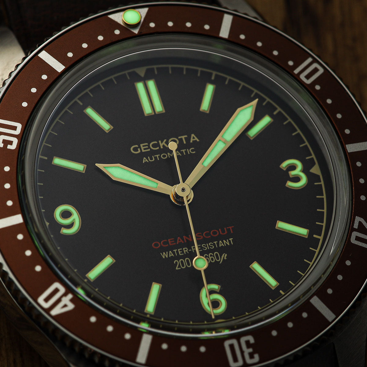 Geckota Ocean-Scout Dive Watch - Sienna Brown