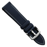 WatchGecko ChronoFKM Rubber Watch Strap - Blue & White