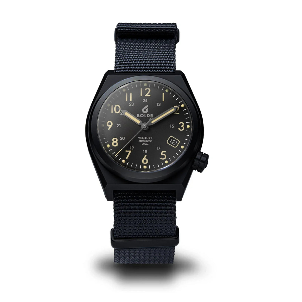 Boldr Venture Automatic Field Watch - Black Dawn