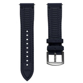 WatchGecko ChronoFKM Rubber Watch Strap - Blue & White