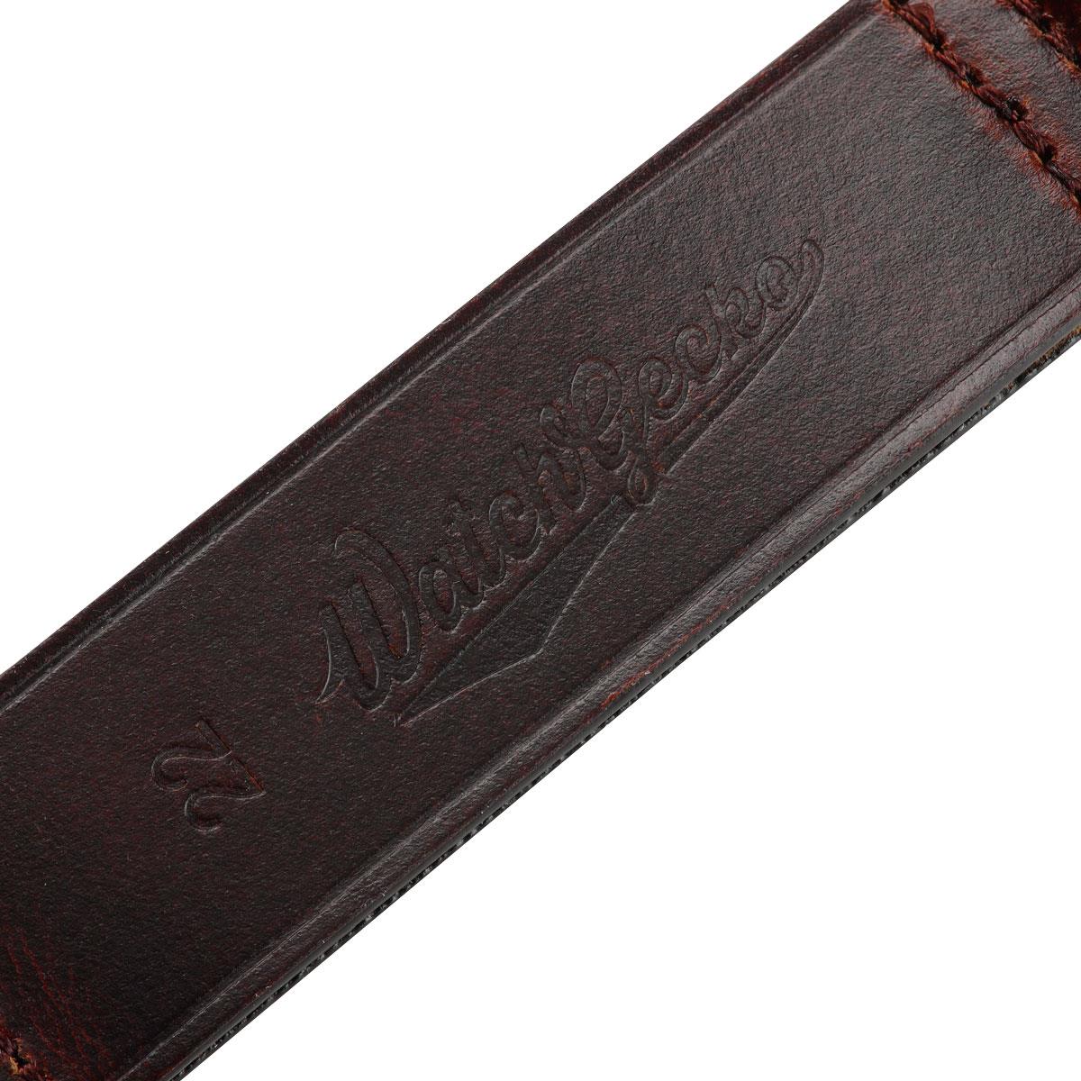 WatchGecko Genuine Leather British Military Watch Strap: Cambridge - Vintage Red