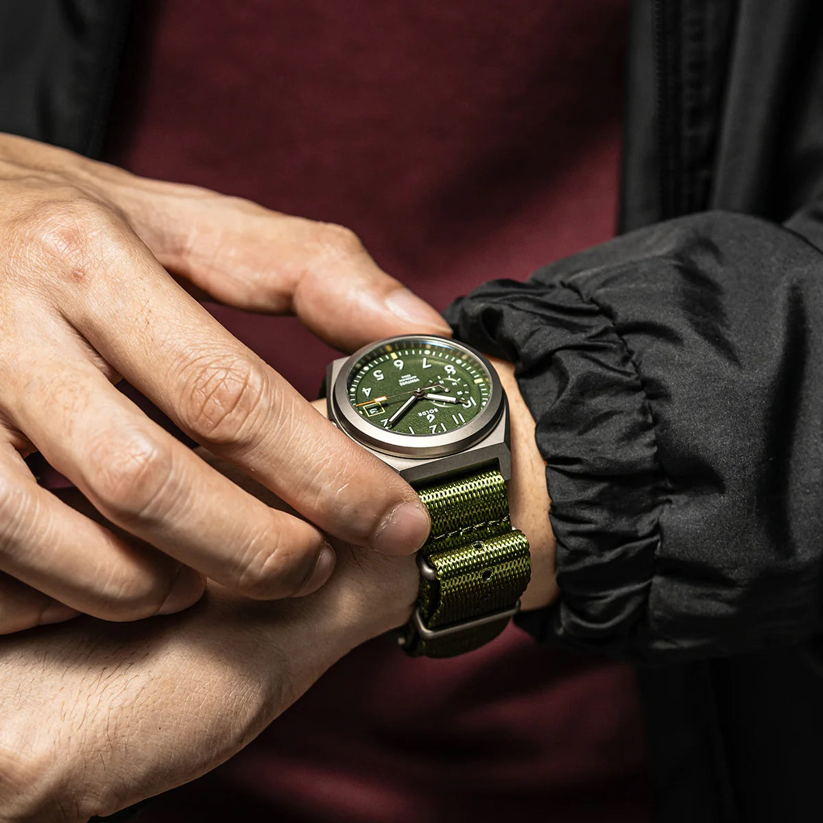 Boldr Venture Wayfarer Automatic Watch - Olive