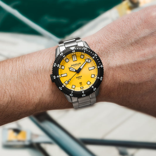 Nodus Sector Deep Destro Automatic Dive Watch - Flare Yellow Dial