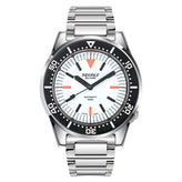 Squale 1521 Polished Steel Case - Military White Dial on Bracelet