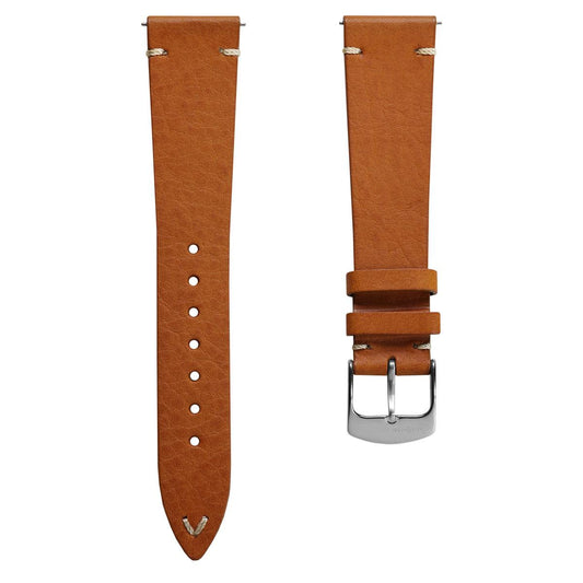 Finsbury Minerva Box Genuine Leather Watch Strap - Coral