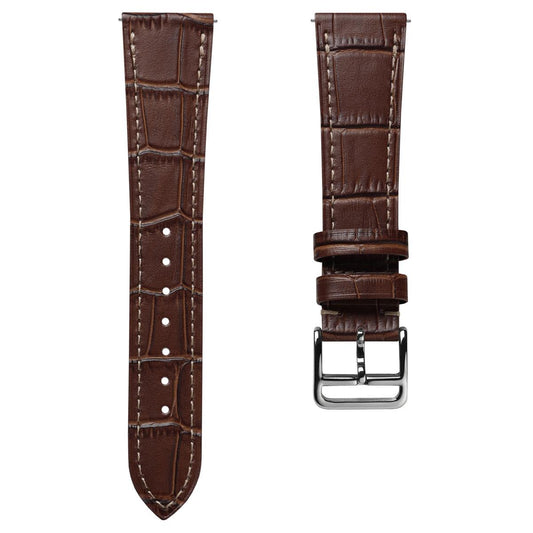 Brixham Special Buckle Gator Watch Strap - Brown