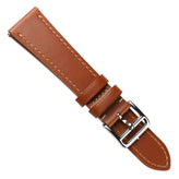 Brixham Special Buckle Classic Leather Watch Strap - Rust Brown