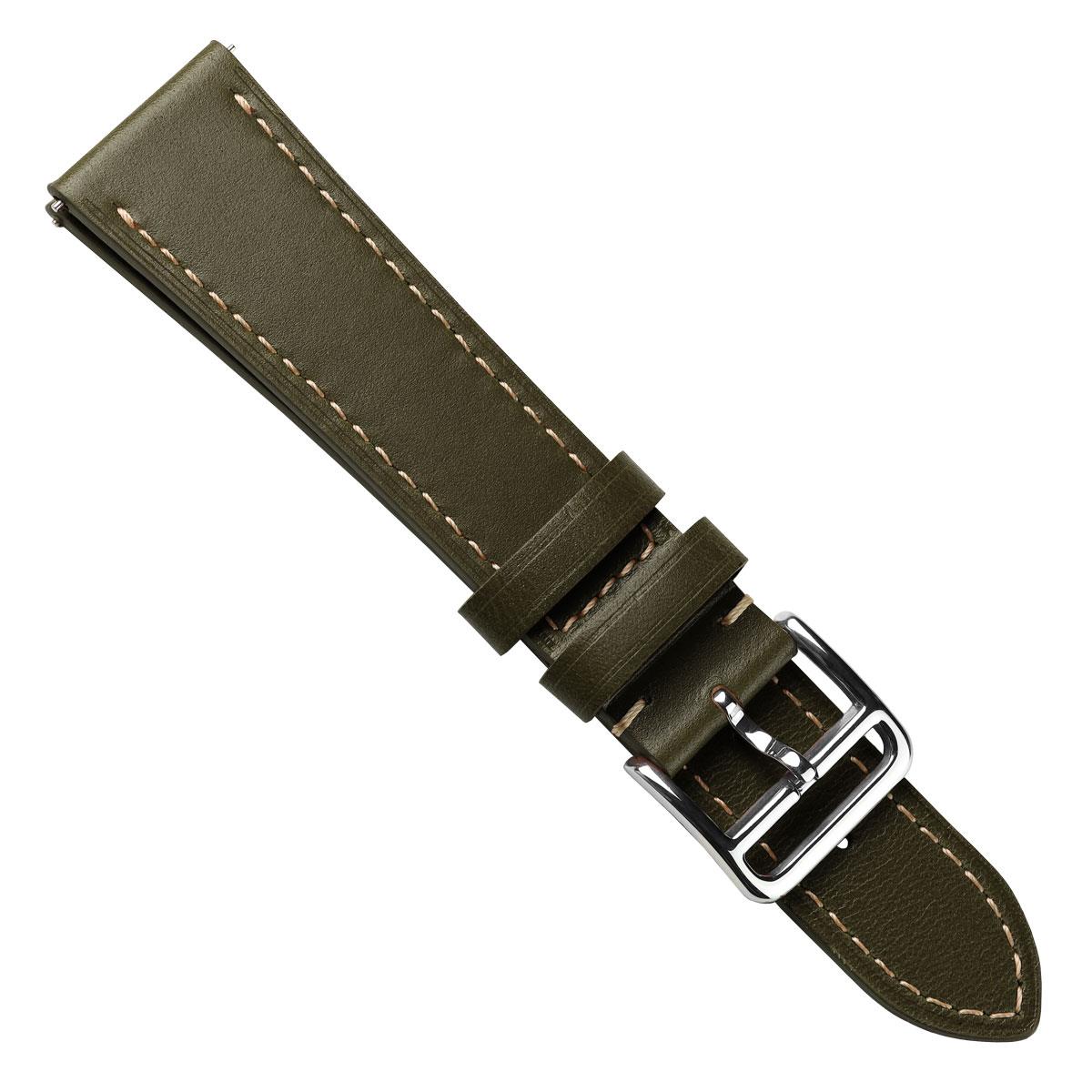 Brixham Special Buckle Classic Leather Watch Strap - Patina Green