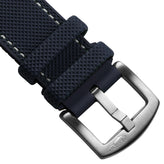 WatchGecko ChronoFKM Rubber Watch Strap - Blue & White