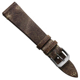 Dexter Cracked Finish Leather Watch Strap - Matte Mahogany