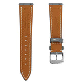 Arnhem Gator Print Genuine Leather Watch Strap - Ash