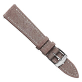 Arbour Hand-Stitched Denim Design Genuine Leather Watch Strap - Pink