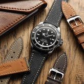 Hanley Epsom Leather Watch Strap - Black