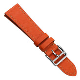 Brixham Classic Saffiano Leather Watch Strap - Seville Orange