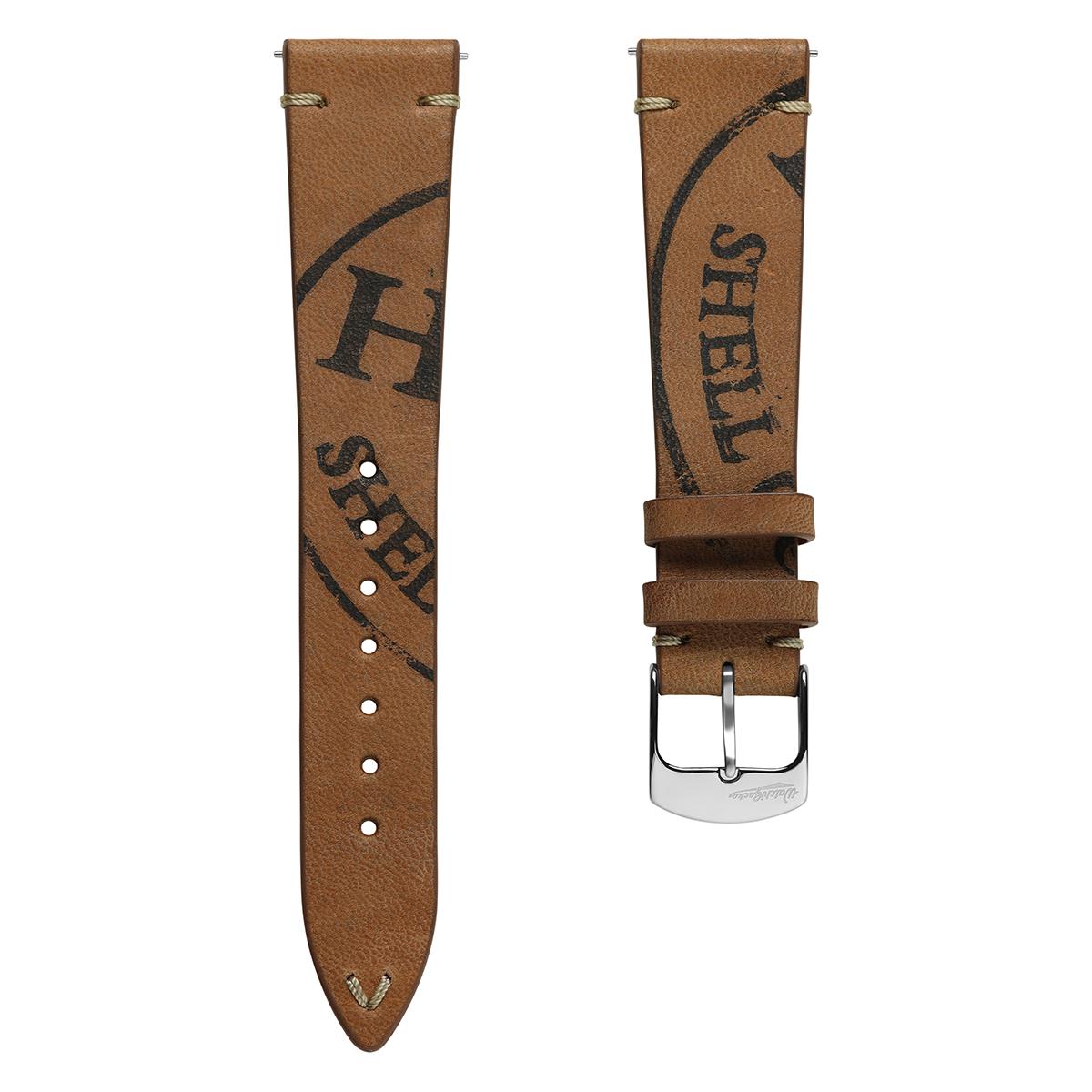 Newham Inverted Horween Shell Genuine Leather Watch Strap - Russet Brown