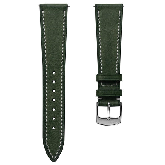 Bourton Hand-Stitched Genuine Italian Leather Watch Strap - Seaweed