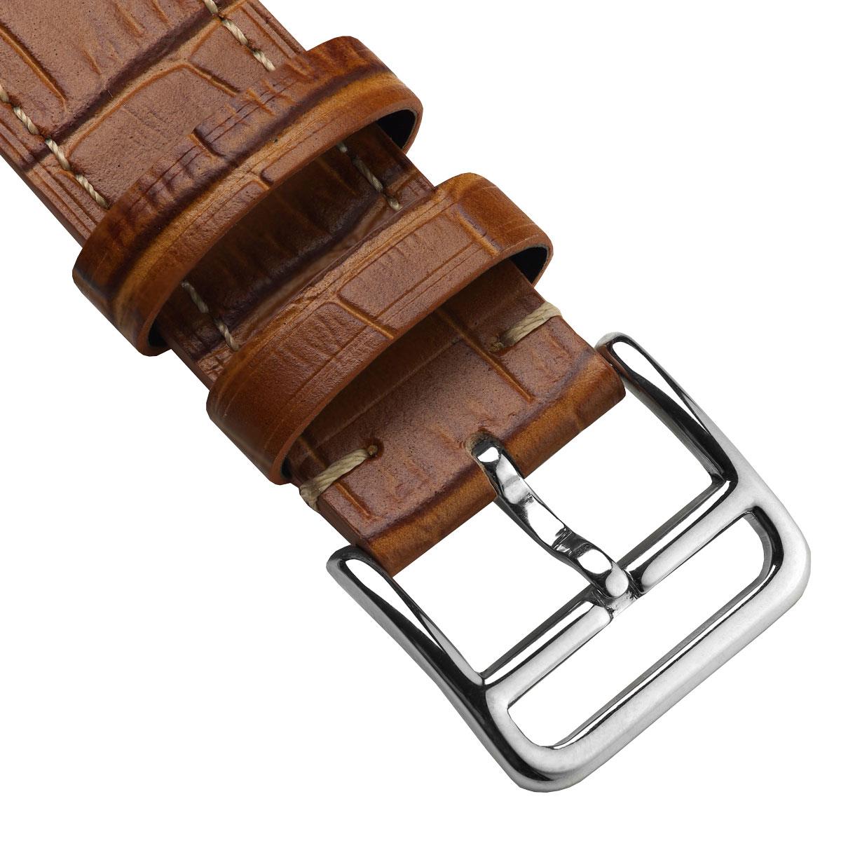 Brixham Special Buckle Gator Watch Strap - Tan