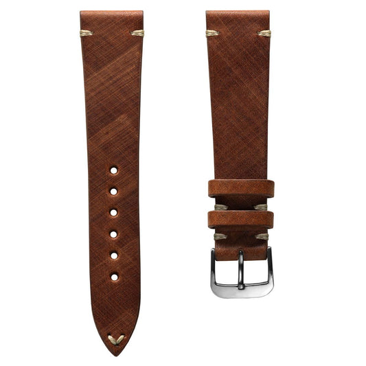 Cortez Genuine Leather Watch Strap - Mahogany