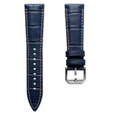 Carolina Gator Print Genuine Leather Watch Strap - Blue