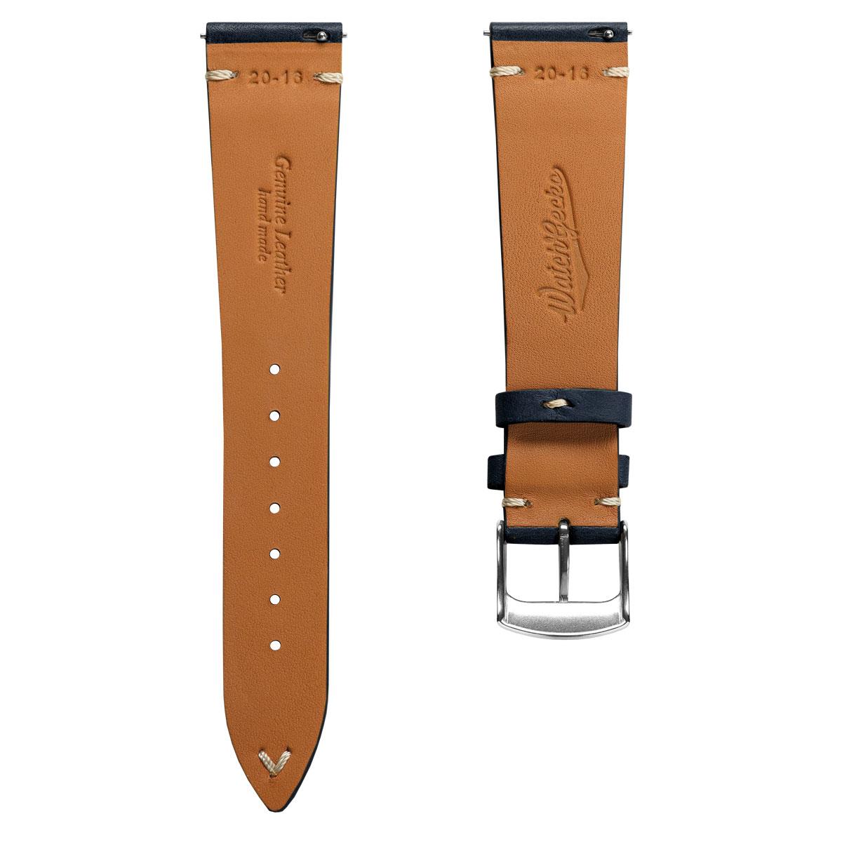 Finsbury Minerva Box Genuine Leather Watch Strap - Navy