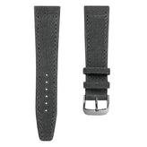 WatchGecko Two-Piece Canvas Watch Strap - Grey