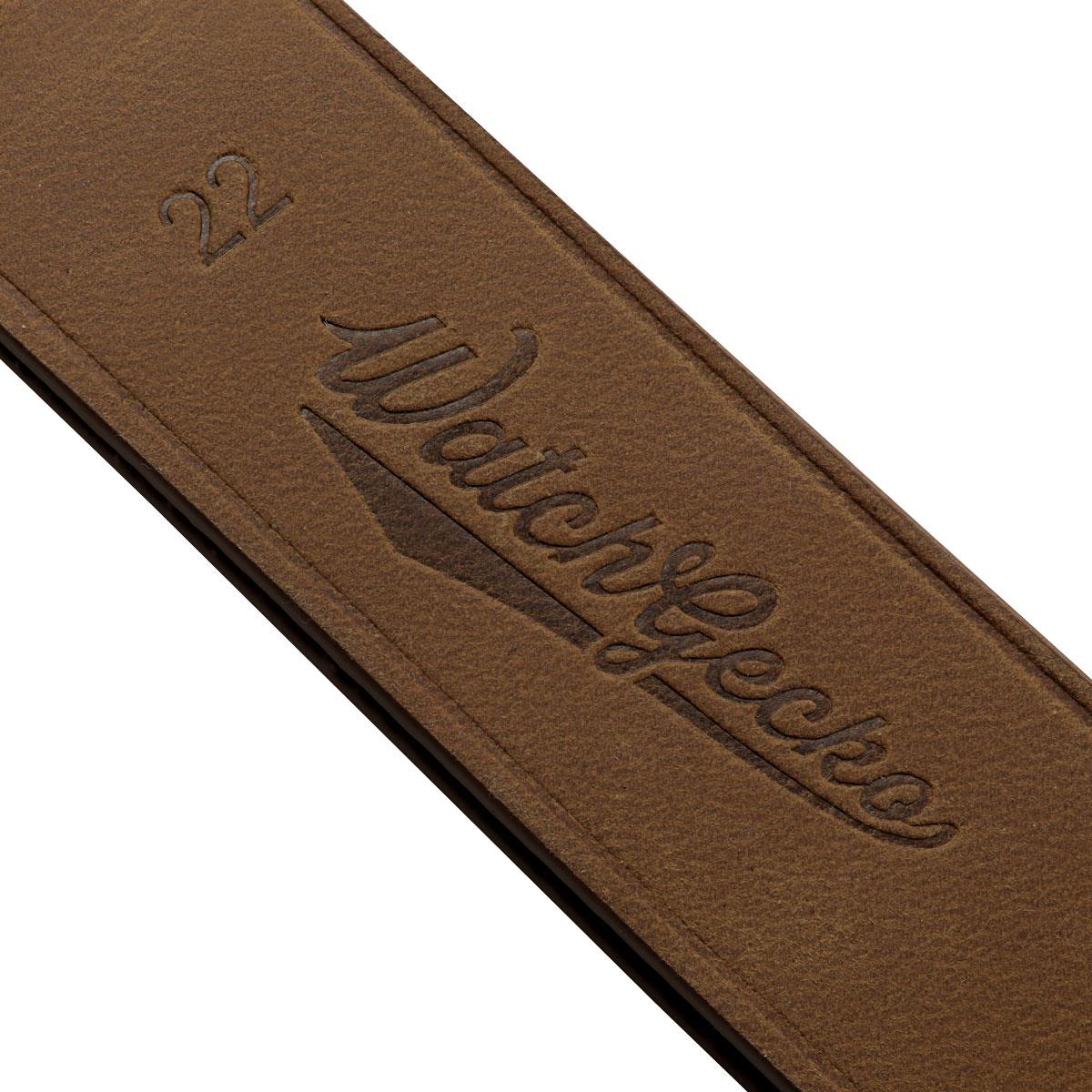 WatchGecko British Military Watch Strap: Cambridge Crazy Pull-Up Leather - Chestnut Brown