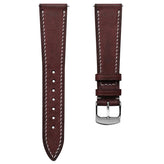 Bourton Hand-Stitched Genuine Italian Leather Watch Strap - Bordeaux