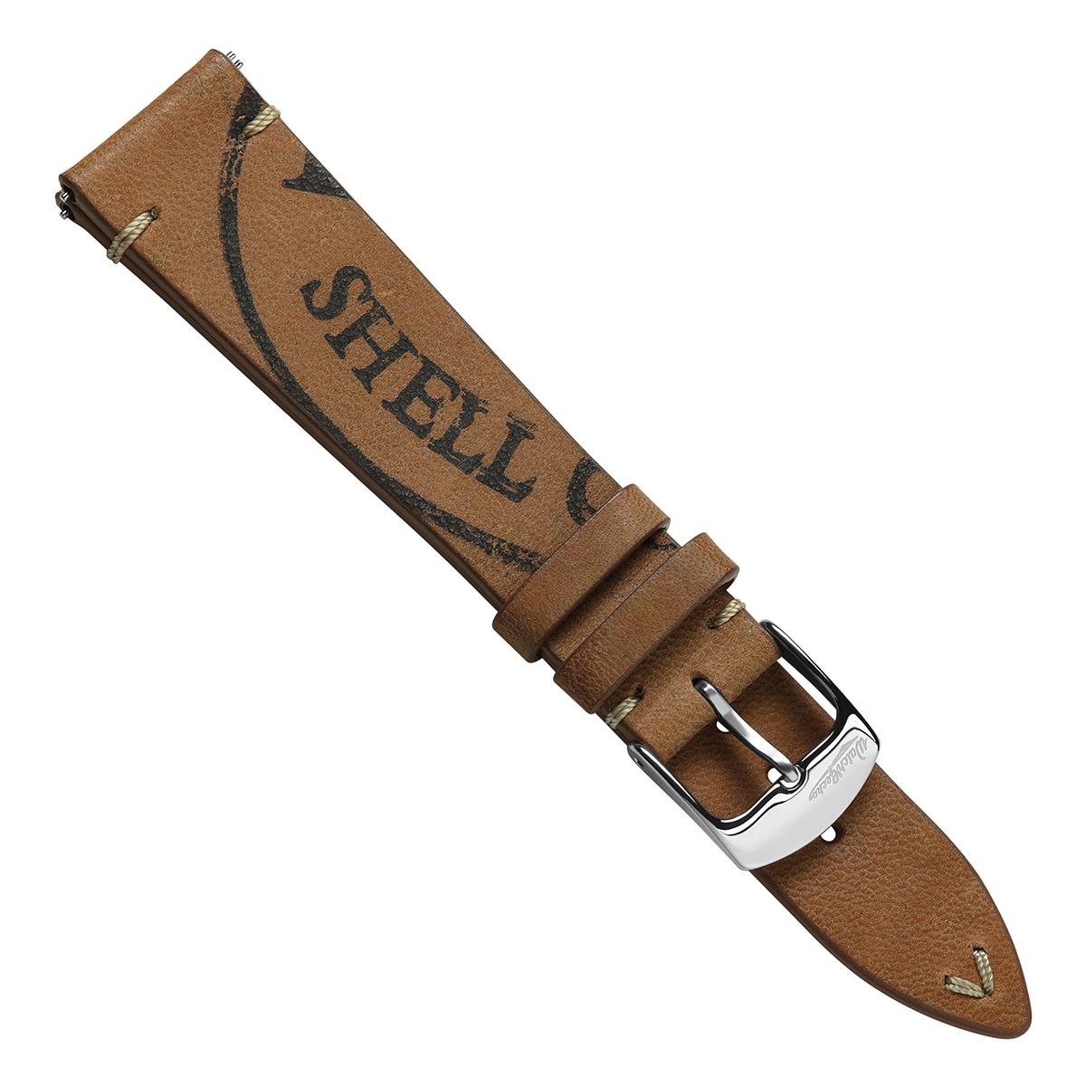 Newham Inverted Horween Shell Genuine Leather Watch Strap - Russet Brown