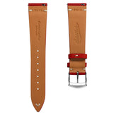 Finsbury Minerva Box Genuine Leather Watch Strap - Poppy Red