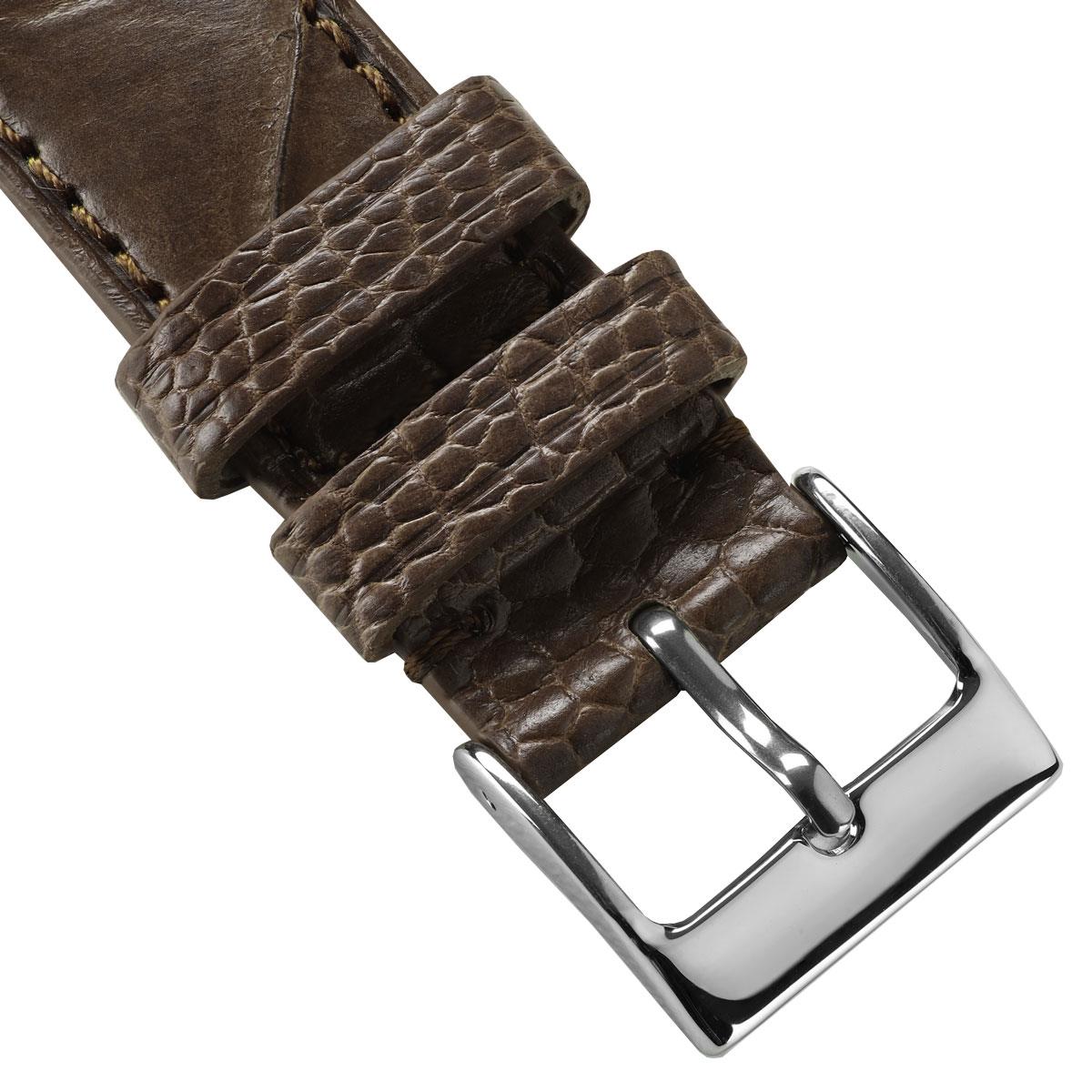 Ostrich Leg Leather Watch Strap - Earth