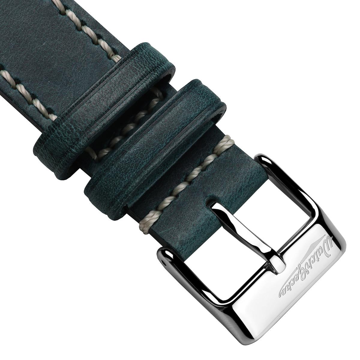 Lansdown Genuine Leather Watch Strap - Teal