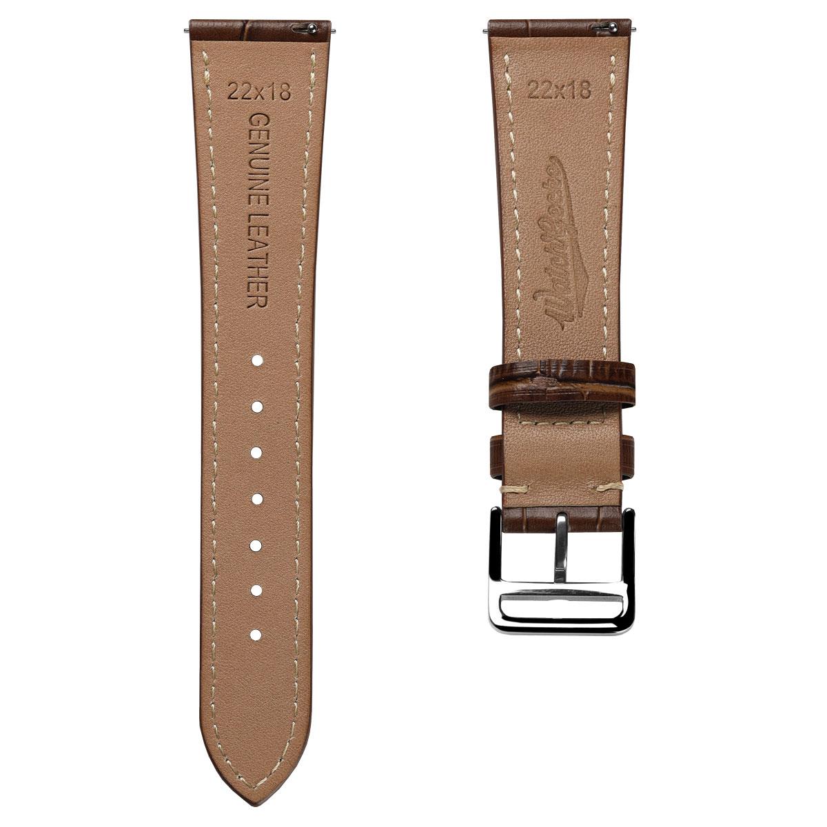 Brixham Special Buckle Gator Watch Strap - Brown