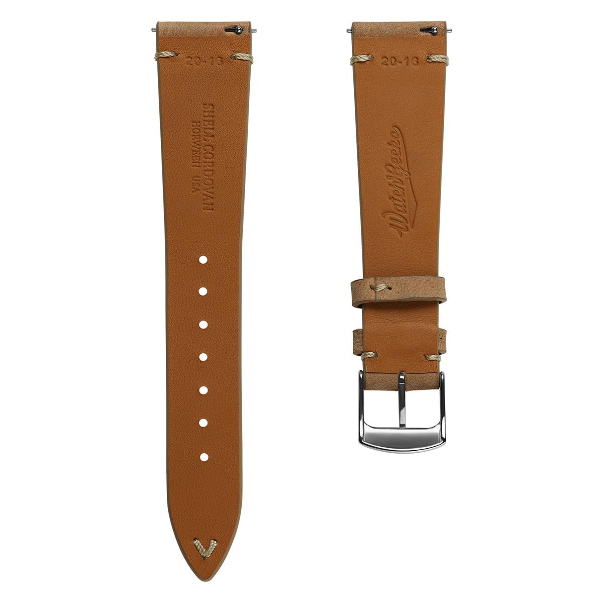 Newham Inverted Horween Shell Genuine Leather Watch Strap - French Beige