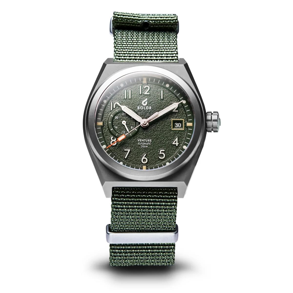 Boldr Venture Wayfarer Automatic Watch - Olive