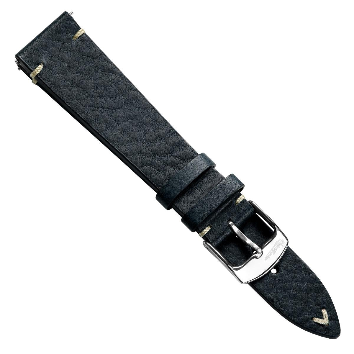 Finsbury Minerva Box Genuine Leather Watch Strap - Navy