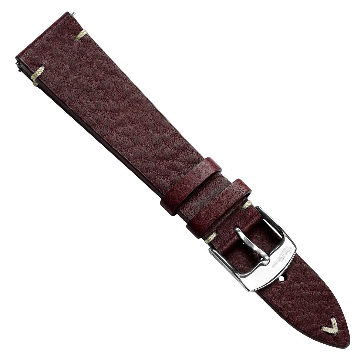 Finsbury Minerva Box Genuine Leather Watch Strap - Chestnut