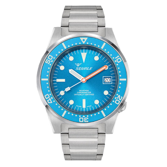Squale 1521 COSC Certified Edition - Ocean Blue Dial on Bracelet