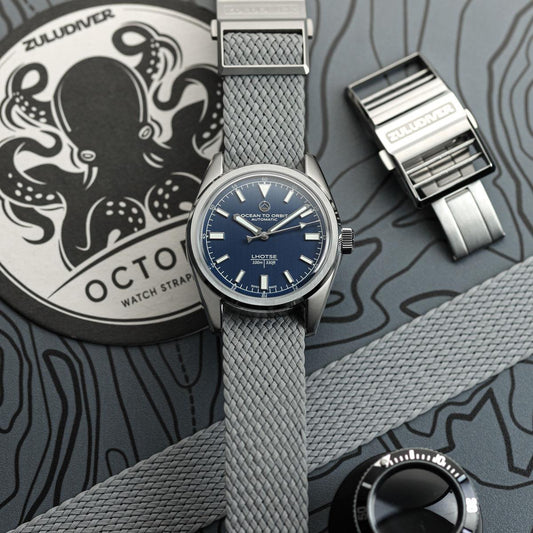 ZULUDIVER Perlon Nylon OctoPod Watch Strap - Slate on Ocean to Orbit