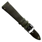 Genuine Horween Chromexcel® V-Stitch Leather Watch Strap - Green