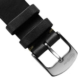 Genuine Horween Chromexcel® V-Stitch Leather Watch Strap - Black