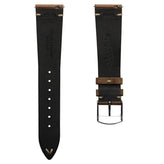 Genuine Horween Chromexcel® V-Stitch Leather Watch Strap - Light Brown